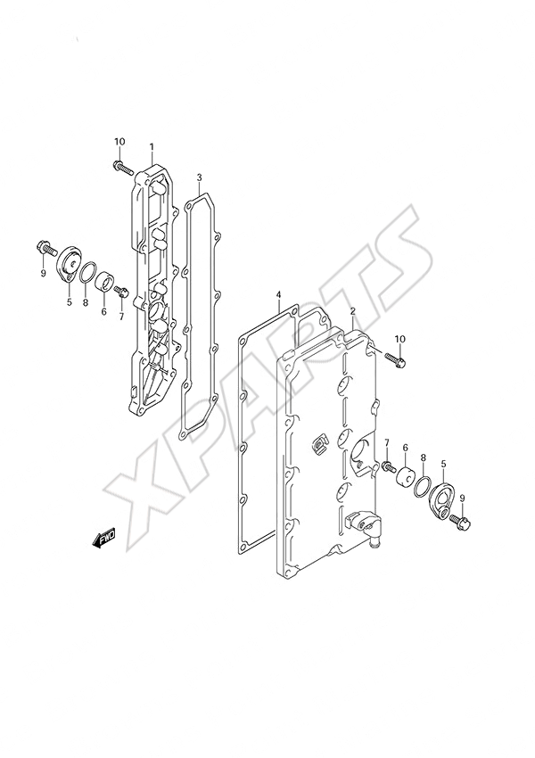  Exhaust Cover til Suzuki motor